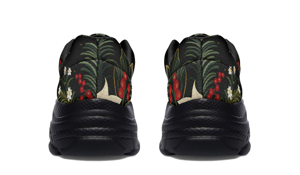 Christmas Flora Chunky Sneakers - Offbeat Sweetie