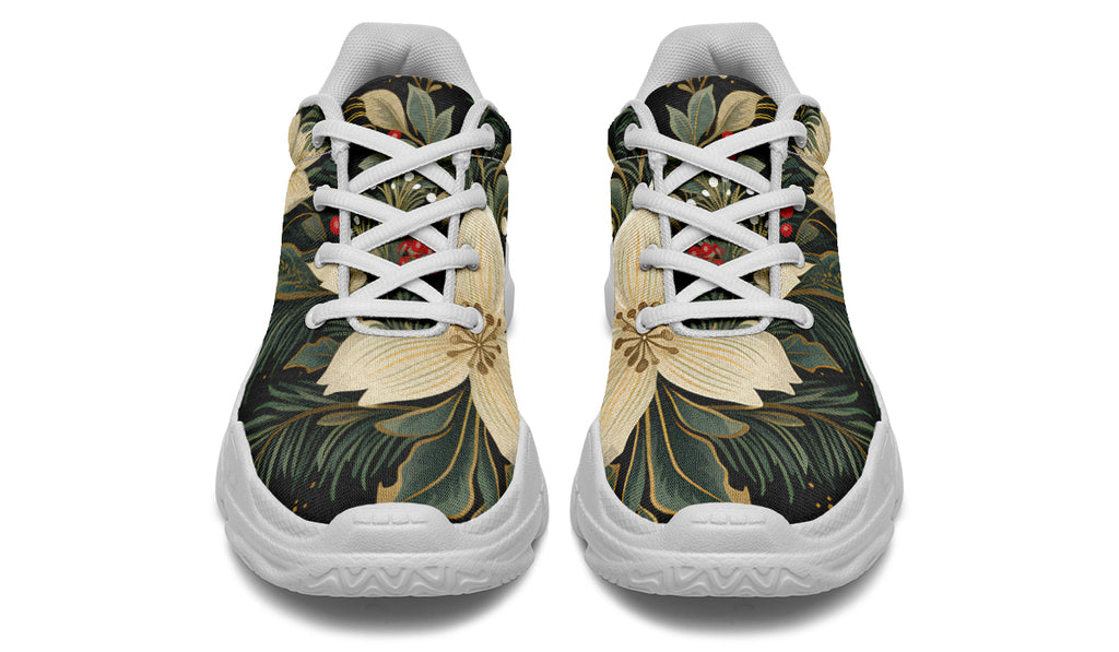 Christmas Flora Chunky Sneakers - Offbeat Sweetie