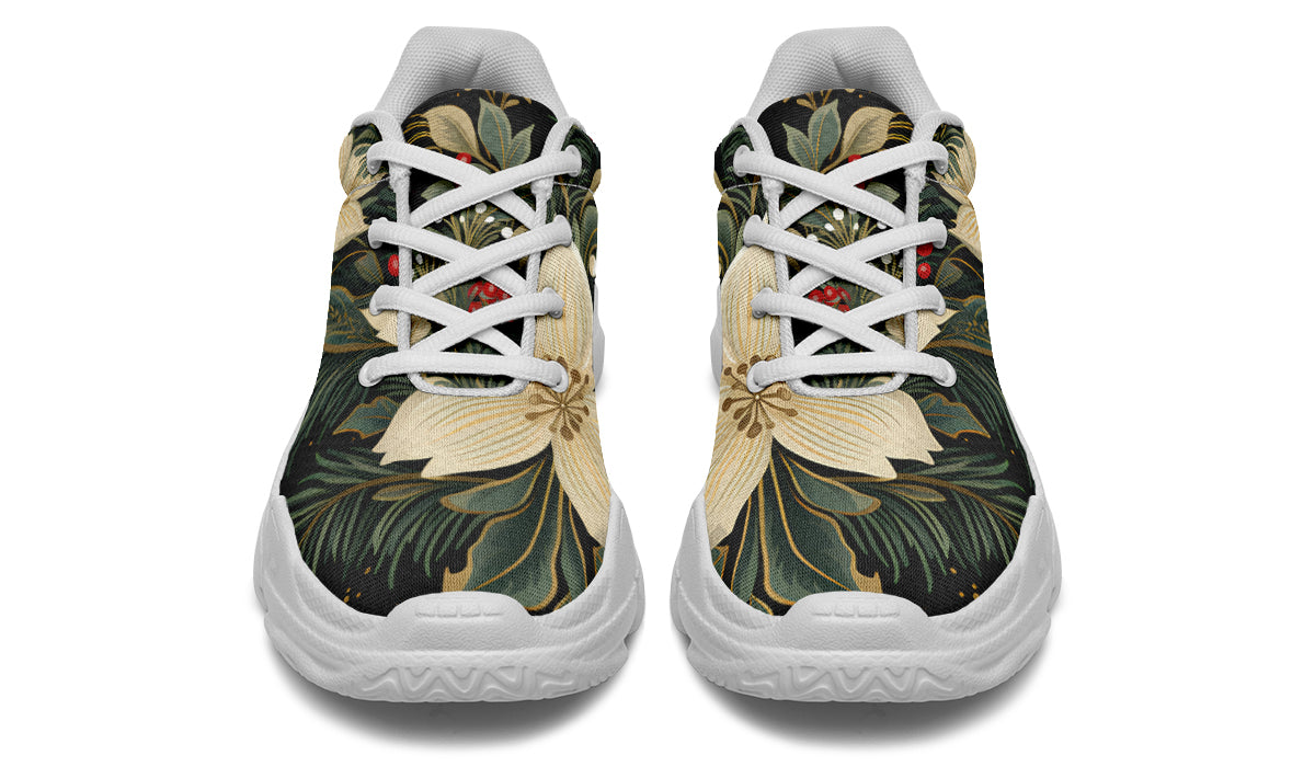 Christmas Flora Chunky Sneakers - Offbeat Sweetie