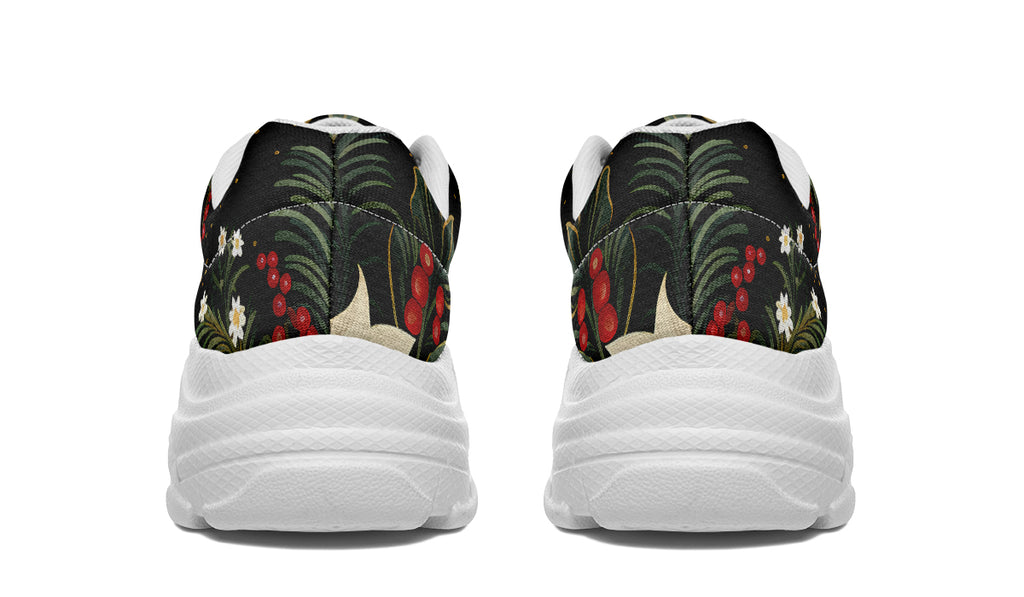 Christmas Flora Chunky Sneakers - Offbeat Sweetie