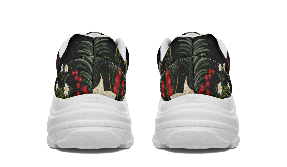 Christmas Flora Chunky Sneakers - Offbeat Sweetie