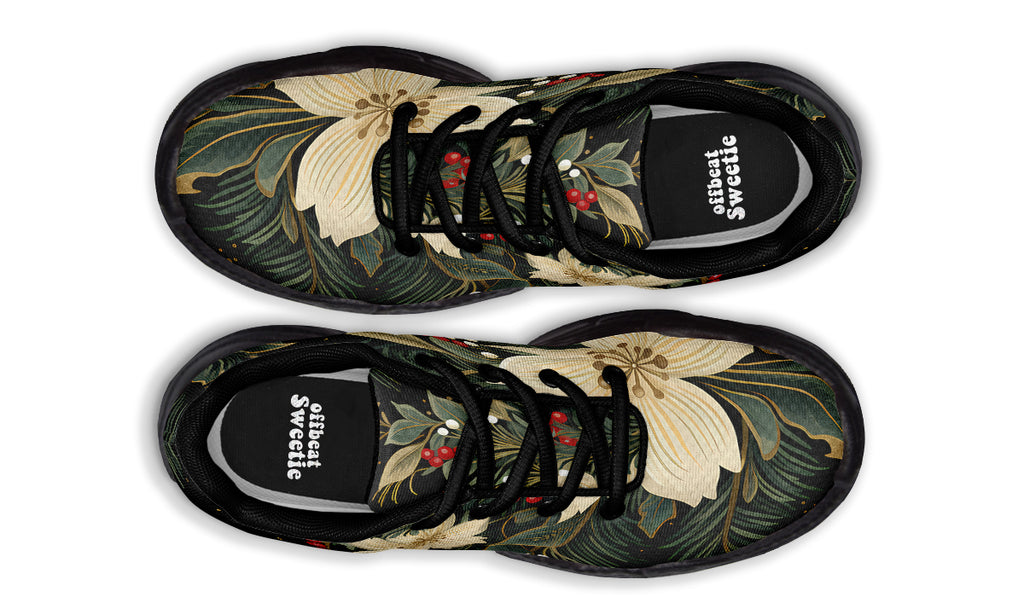 Christmas Flora Chunky Sneakers - Offbeat Sweetie