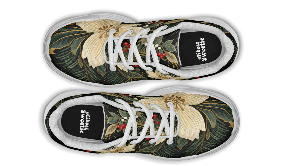 Christmas Flora Chunky Sneakers - Offbeat Sweetie