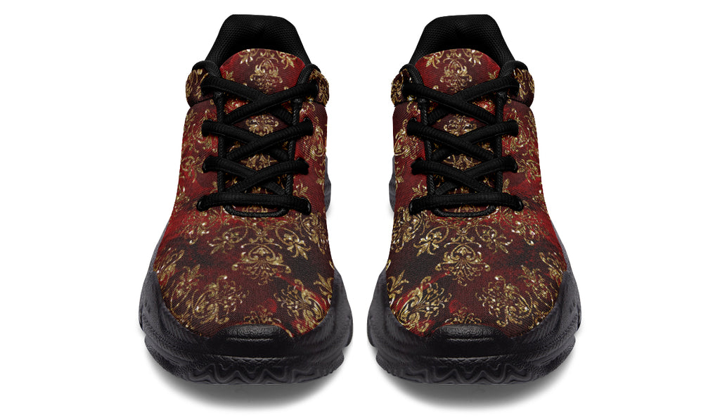 Christmas Wrapping Paper Chunky Sneakers - Offbeat Sweetie