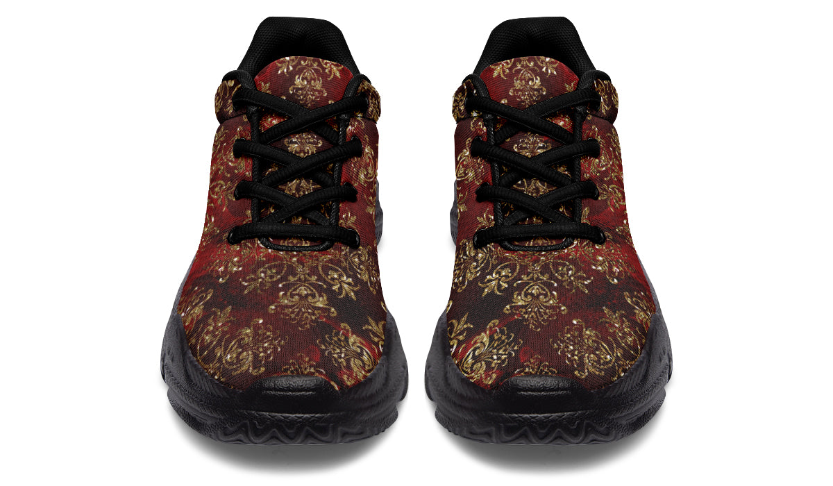 Christmas Wrapping Paper Chunky Sneakers - Offbeat Sweetie