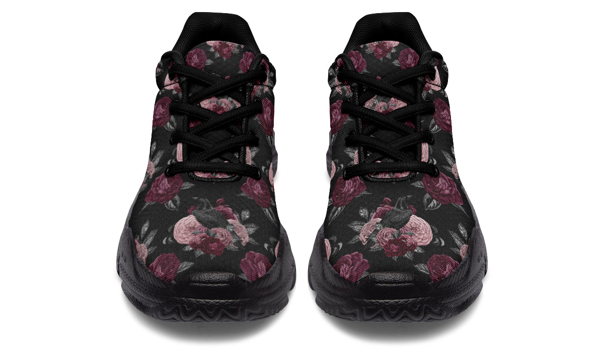 Crows And Roses Chunky Sneakers - Offbeat Sweetie