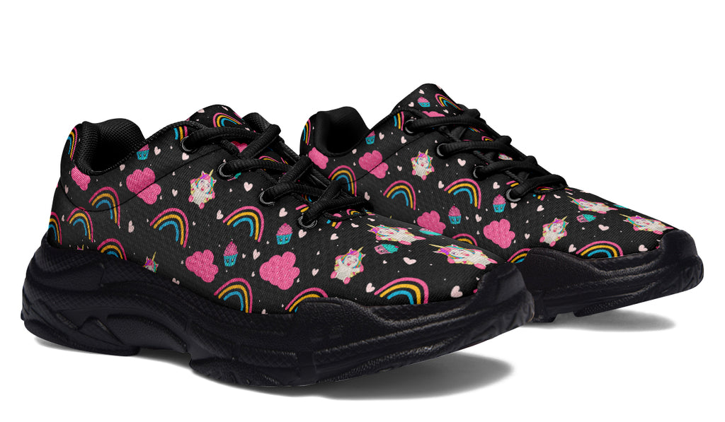 Cutesy Unicorns Chunky Sneakers - Offbeat Sweetie