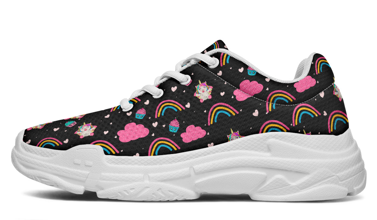 Cutesy Unicorns Chunky Sneakers - Offbeat Sweetie