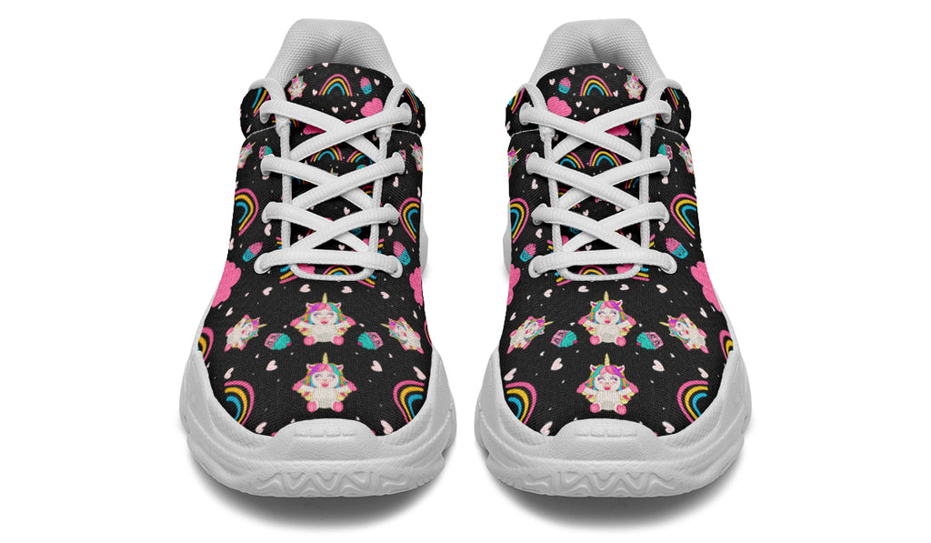 Cutesy Unicorns Chunky Sneakers - Offbeat Sweetie