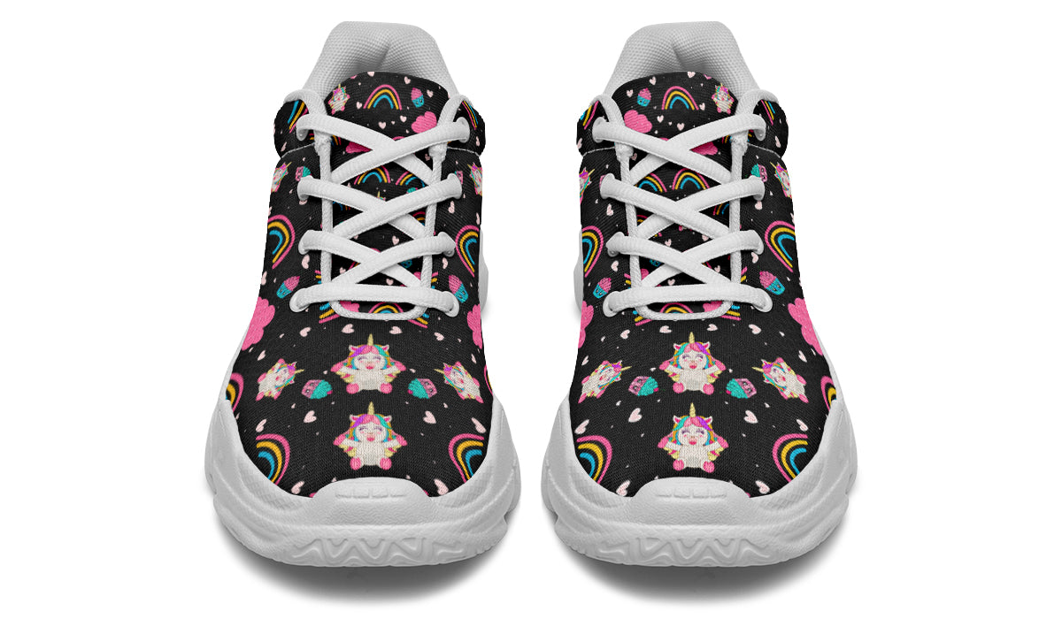 Cutesy Unicorns Chunky Sneakers - Offbeat Sweetie