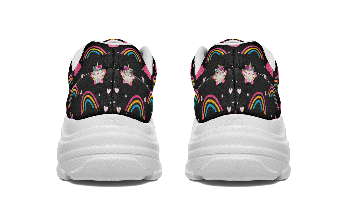 Cutesy Unicorns Chunky Sneakers - Offbeat Sweetie