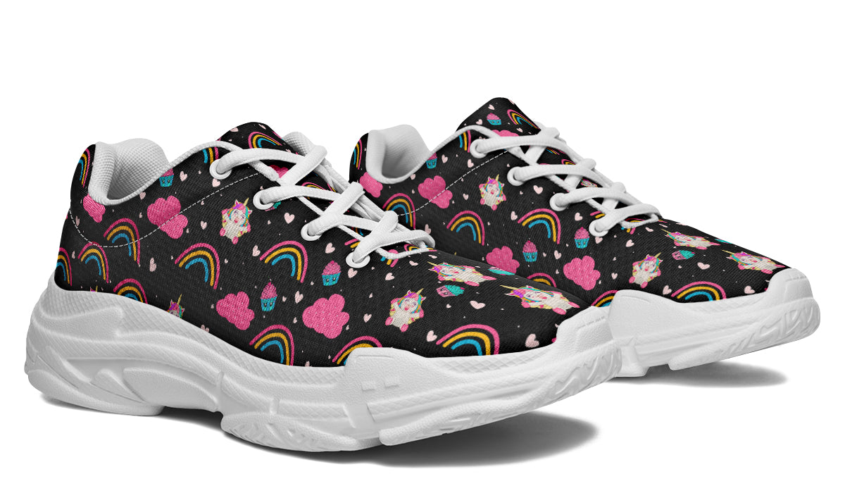 Cutesy Unicorns Chunky Sneakers - Offbeat Sweetie
