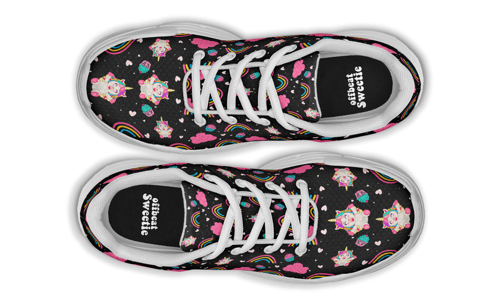 Cutesy Unicorns Chunky Sneakers - Offbeat Sweetie