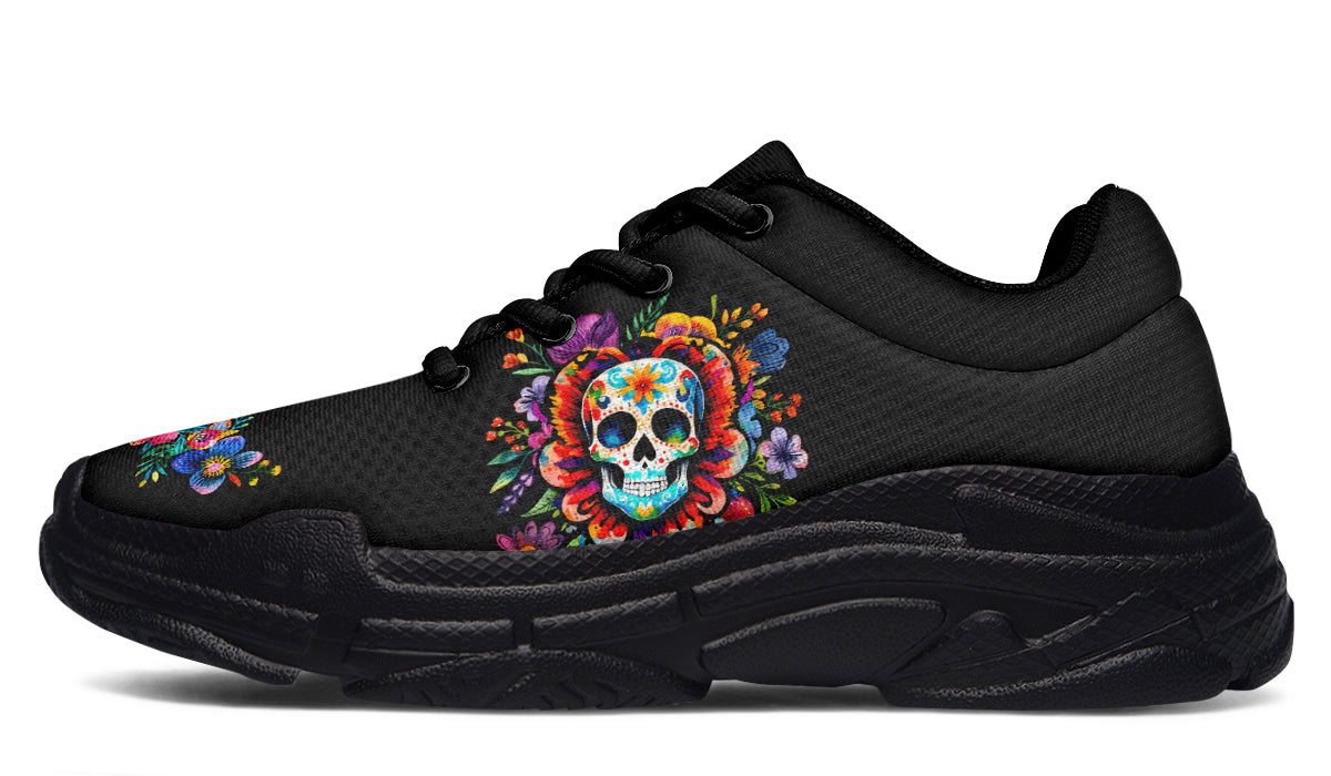 Day of the Dead Chunky Sneakers - Offbeat Sweetie