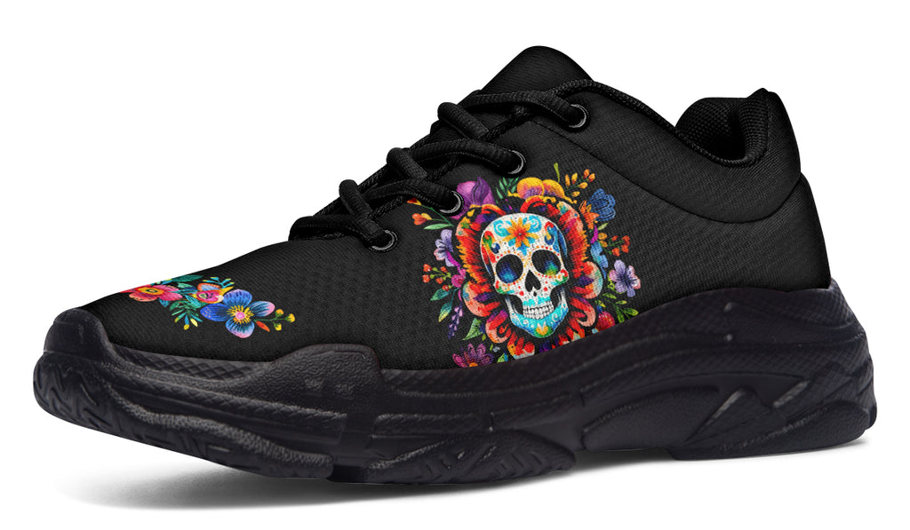 Day of the Dead Chunky Sneakers - Offbeat Sweetie