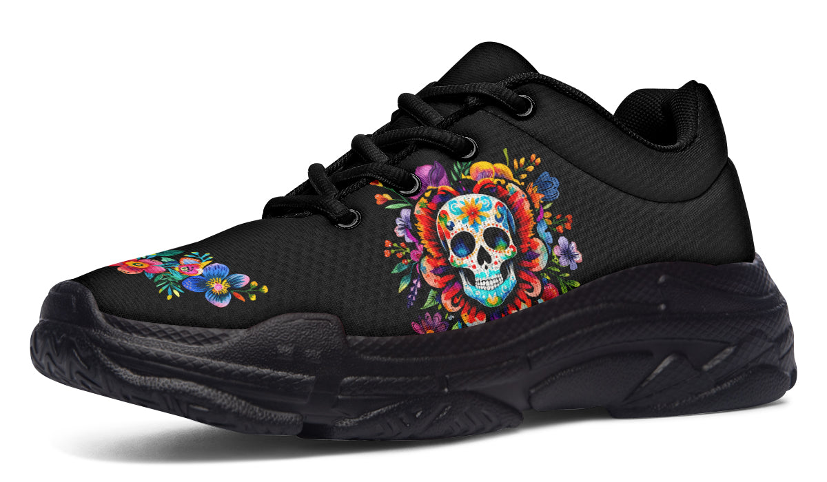 Day of the Dead Chunky Sneakers - Offbeat Sweetie