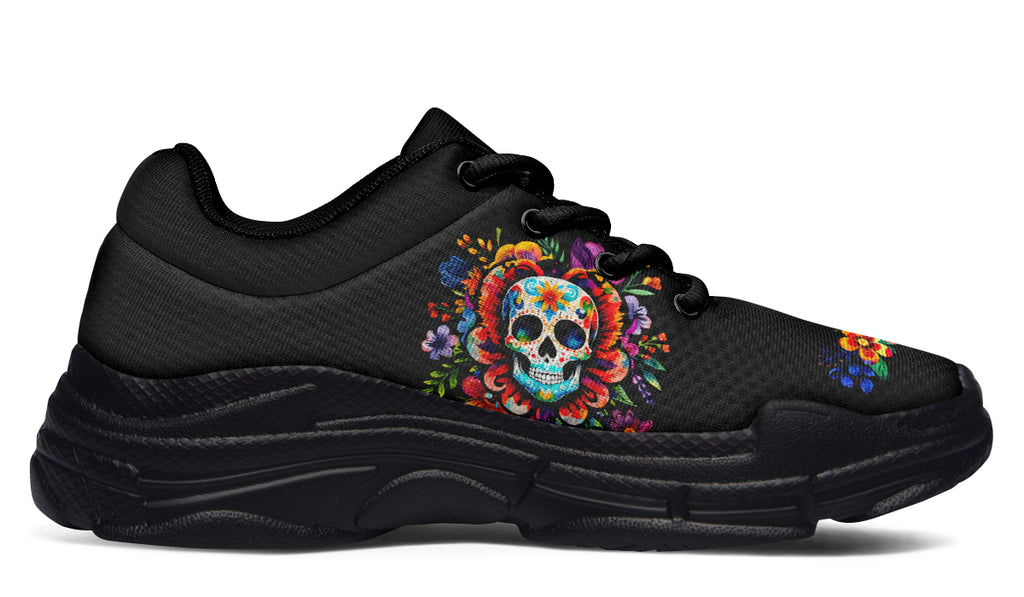 Day of the Dead Chunky Sneakers - Offbeat Sweetie