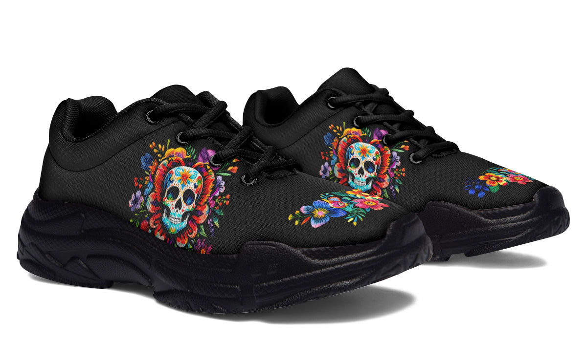 Day of the Dead Chunky Sneakers - Offbeat Sweetie