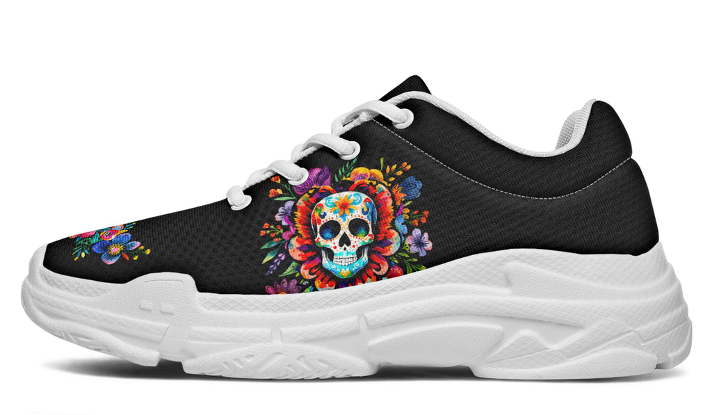 Day of the Dead Chunky Sneakers - Offbeat Sweetie