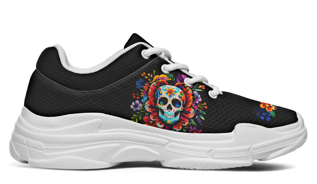 Day of the Dead Chunky Sneakers - Offbeat Sweetie