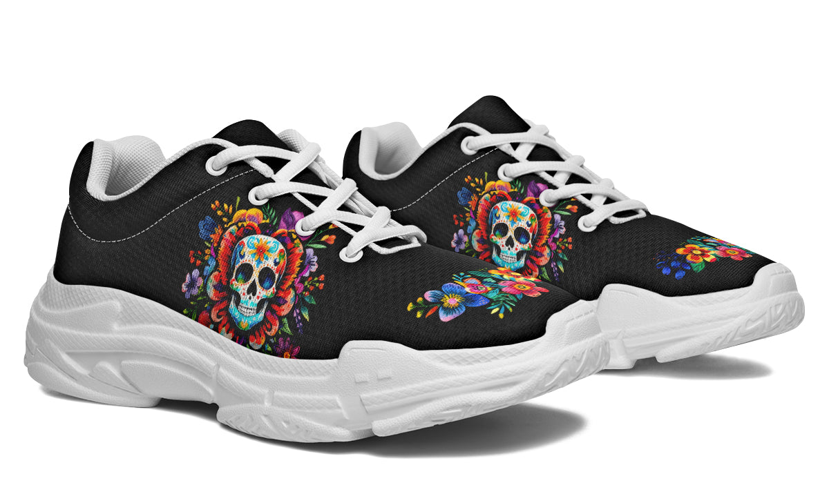 Day of the Dead Chunky Sneakers - Offbeat Sweetie