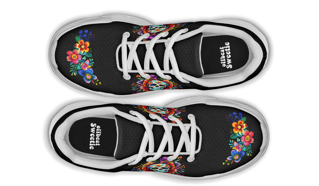 Day of the Dead Chunky Sneakers - Offbeat Sweetie