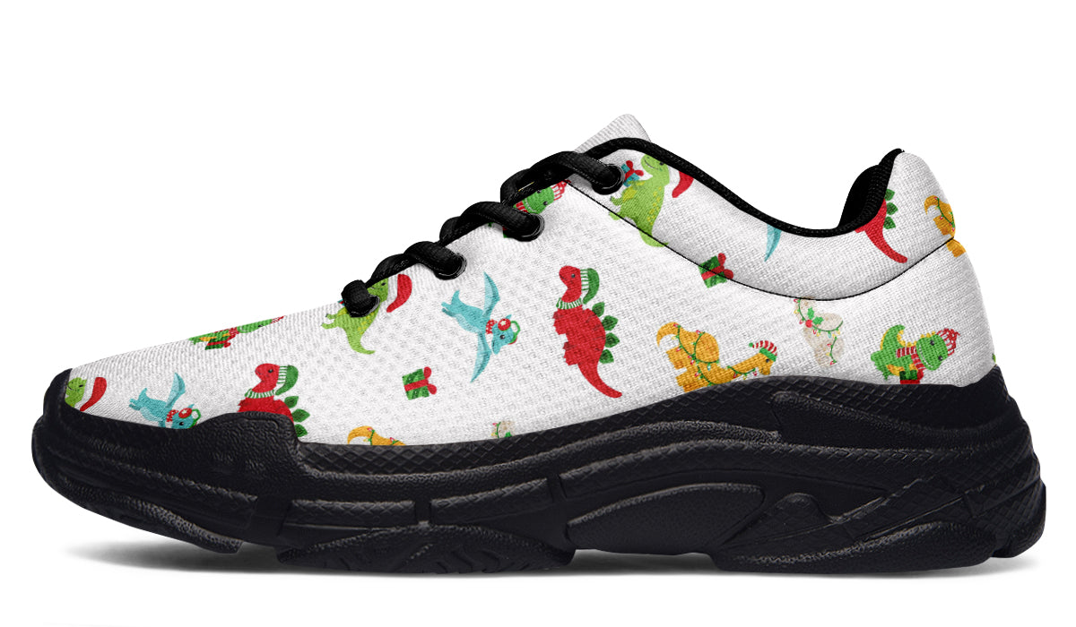 Dino Christmas Chunky Sneakers - Offbeat Sweetie
