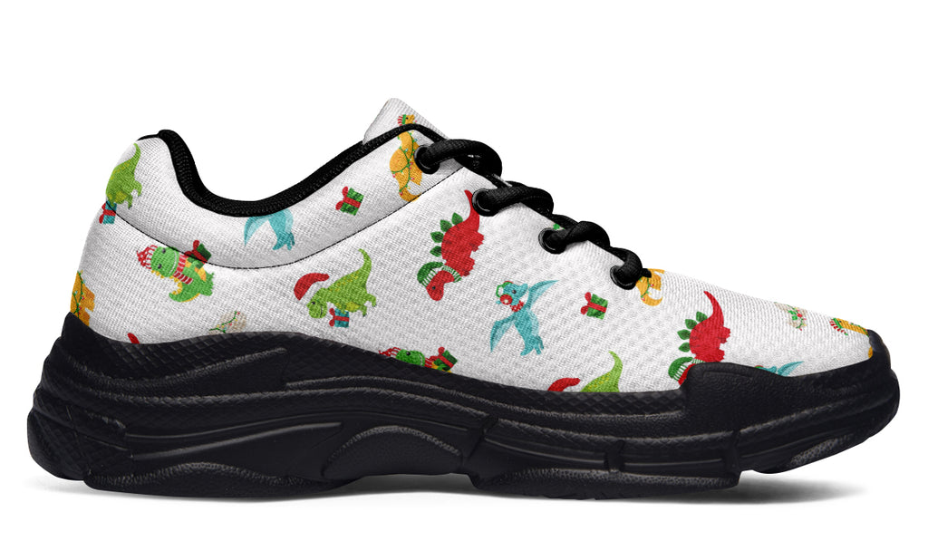 Dino Christmas Chunky Sneakers - Offbeat Sweetie