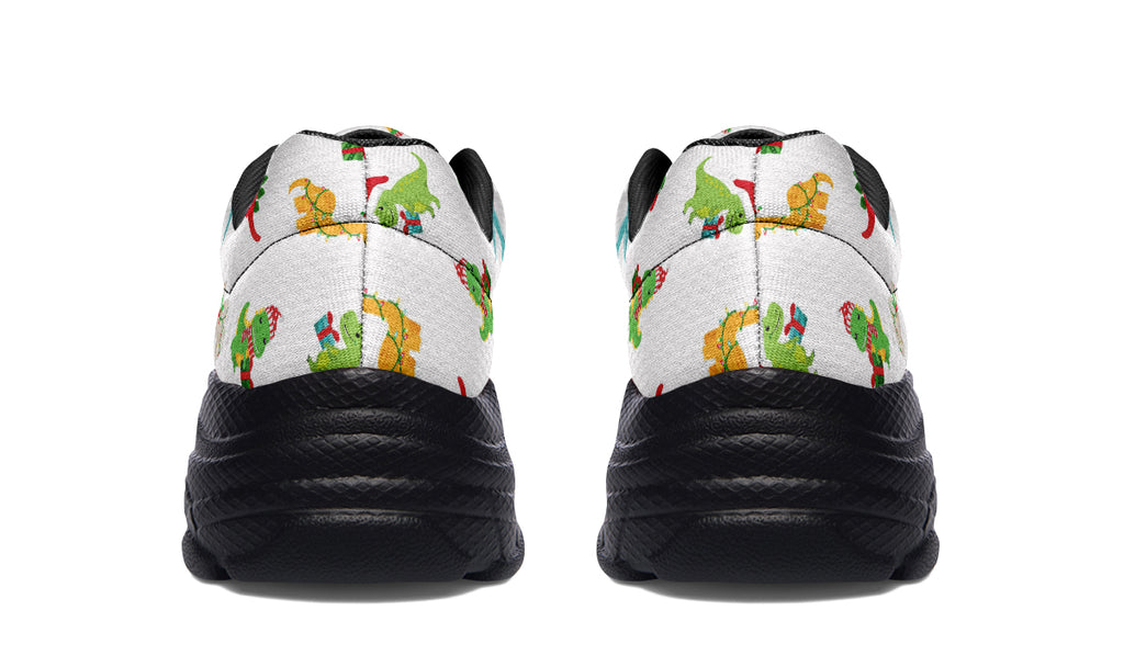 Dino Christmas Chunky Sneakers - Offbeat Sweetie