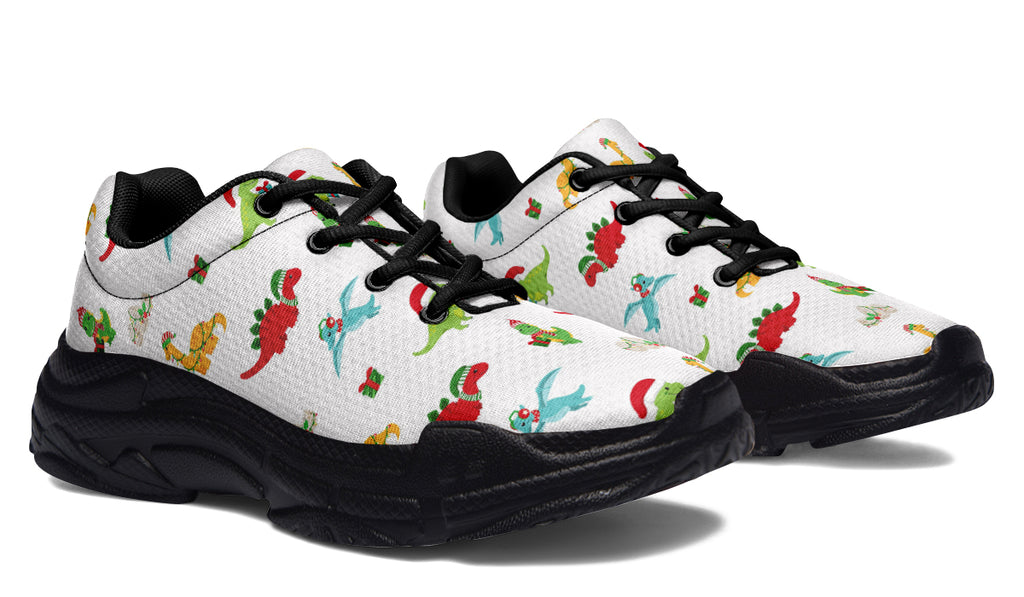 Dino Christmas Chunky Sneakers - Offbeat Sweetie