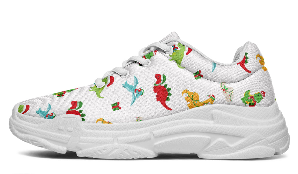Dino Christmas Chunky Sneakers - Offbeat Sweetie