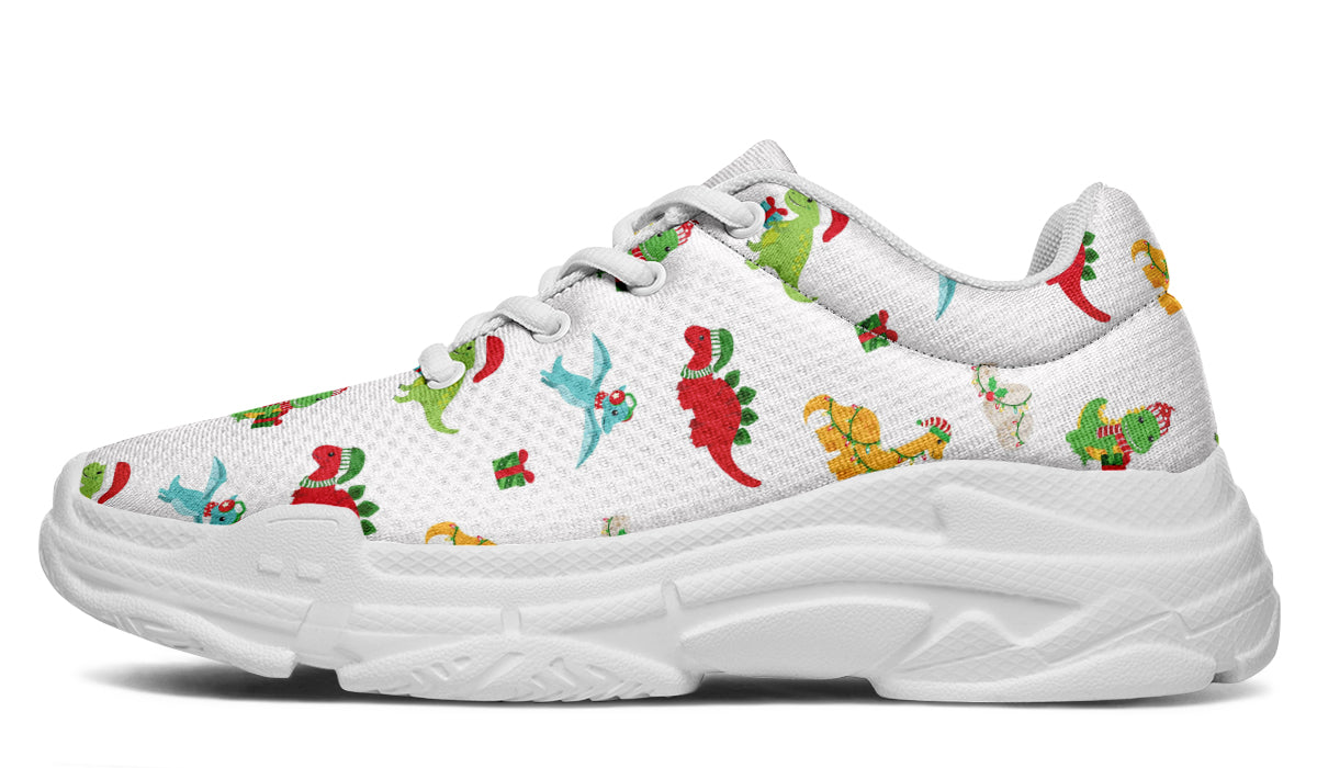 Dino Christmas Chunky Sneakers - Offbeat Sweetie