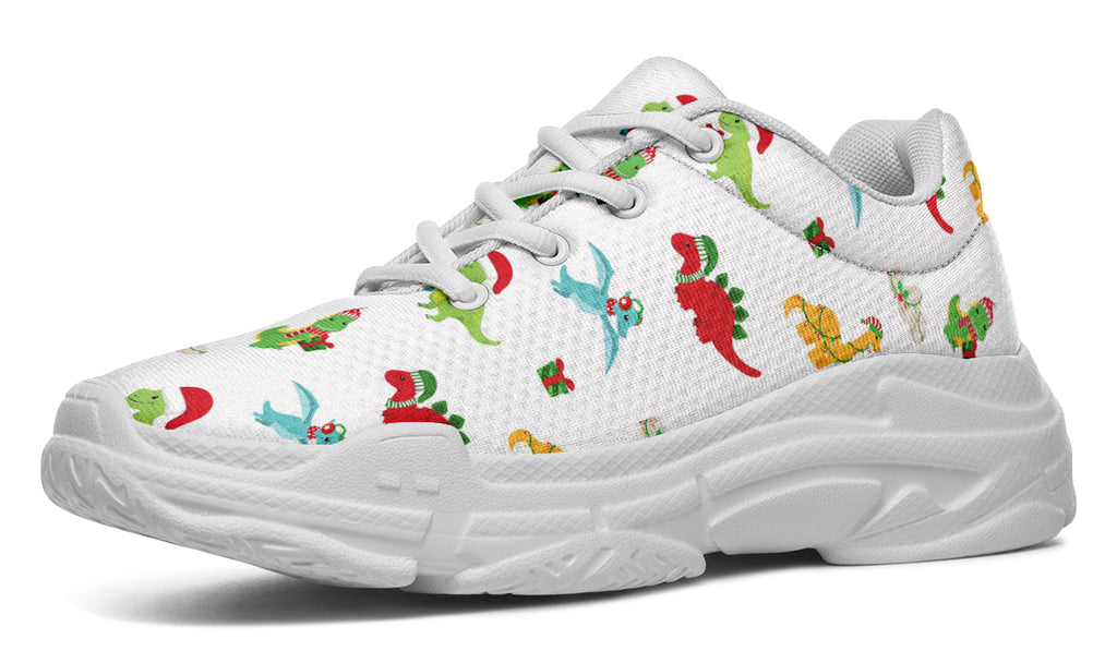 Dino Christmas Chunky Sneakers - Offbeat Sweetie