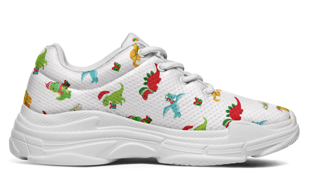 Dino Christmas Chunky Sneakers - Offbeat Sweetie