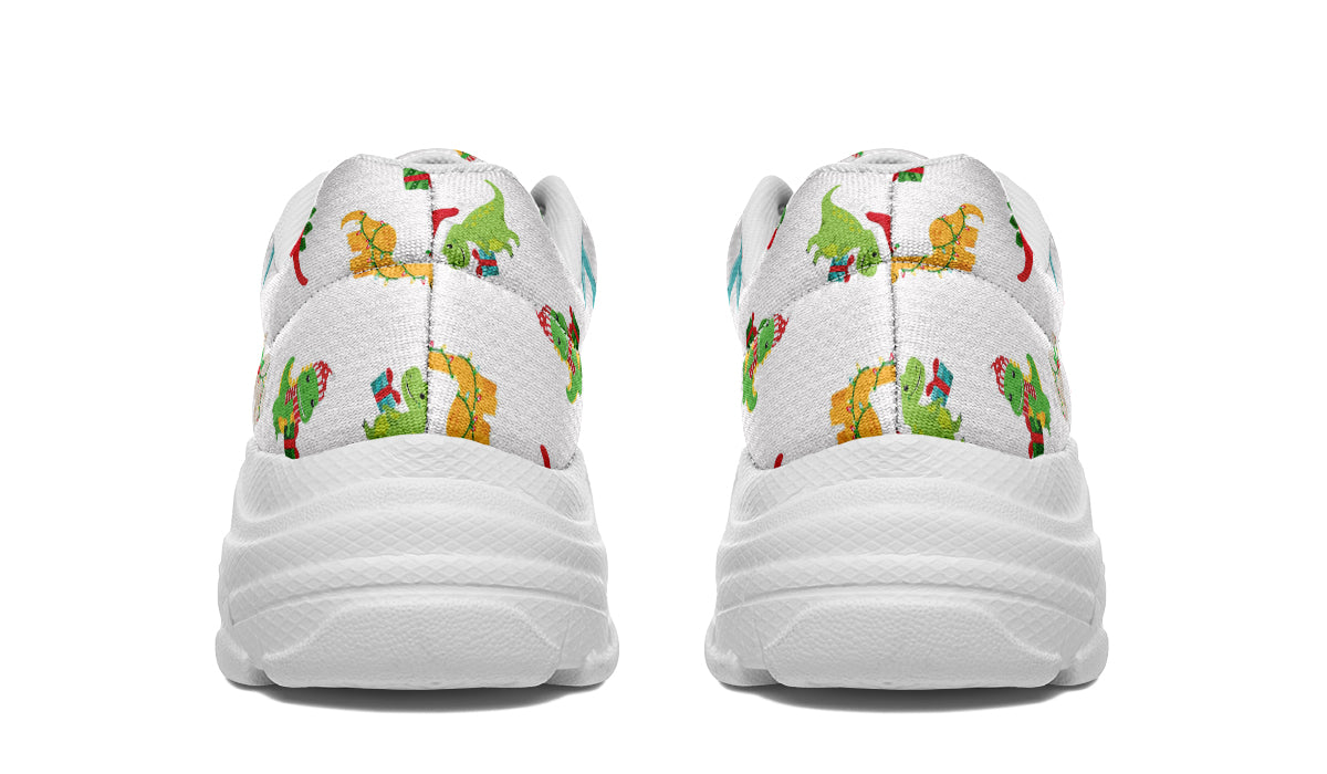 Dino Christmas Chunky Sneakers - Offbeat Sweetie