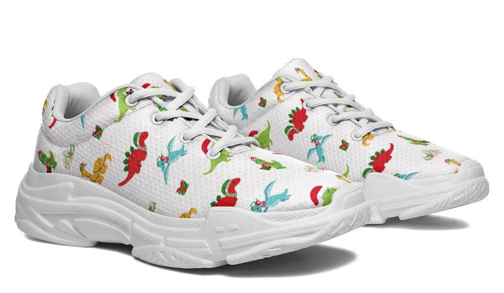 Dino Christmas Chunky Sneakers - Offbeat Sweetie