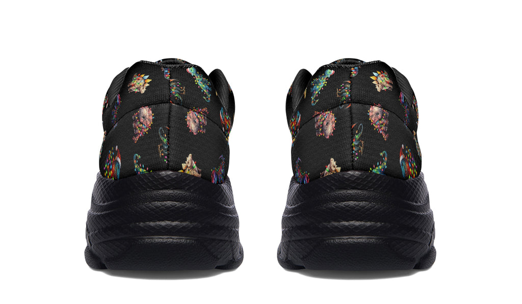Dinos In Lights Chunky Sneakers - Offbeat Sweetie