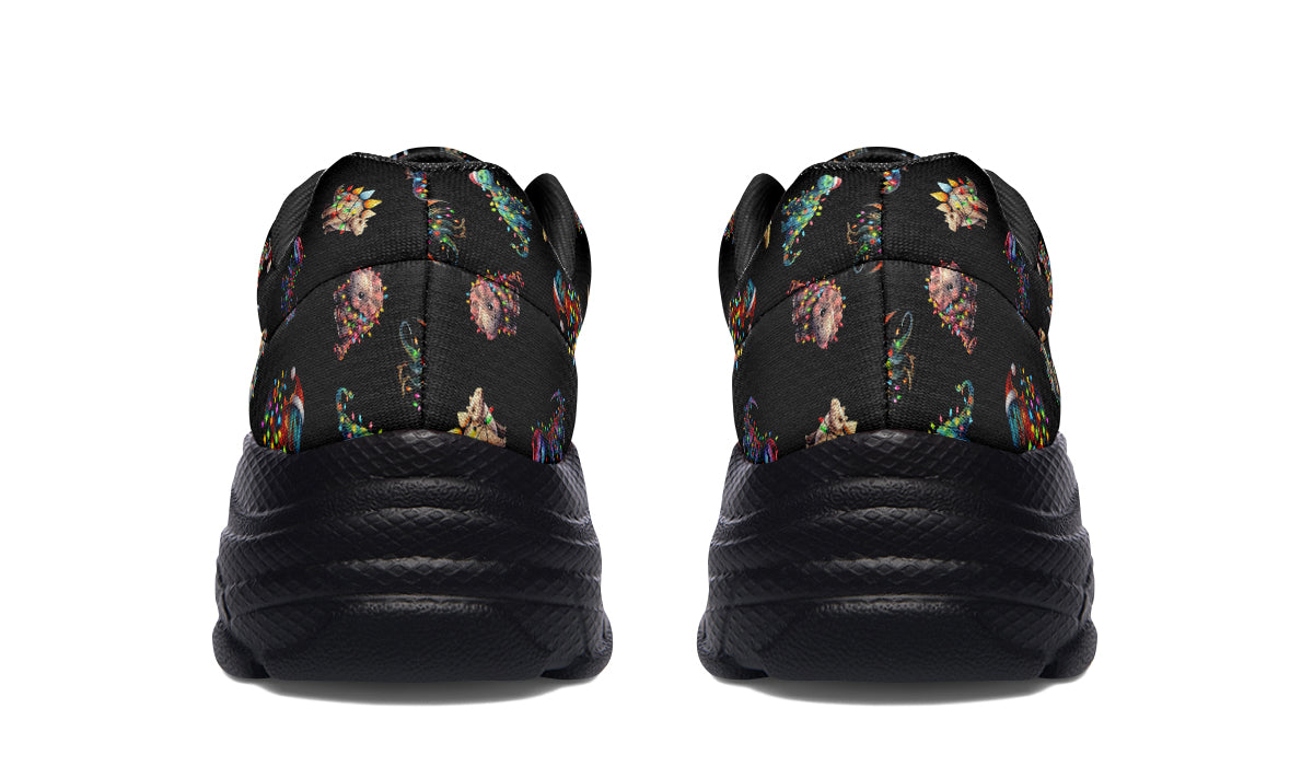 Dinos In Lights Chunky Sneakers - Offbeat Sweetie