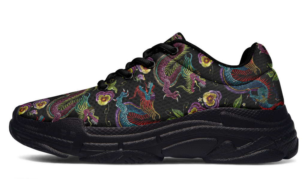 Dragon Noir Chunky Sneakers