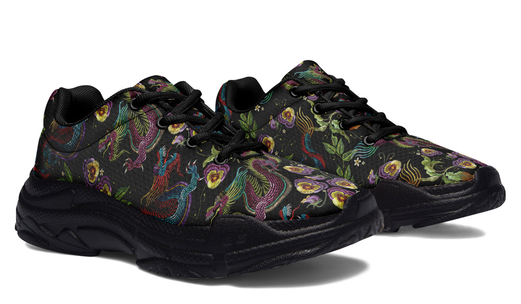 Dragon Noir Chunky Sneakers