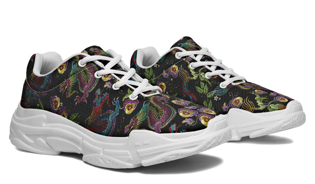 Dragon Noir Chunky Sneakers