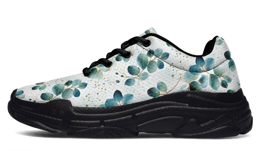 Eucalyptus Leaves Chunky Sneakers - Offbeat Sweetie