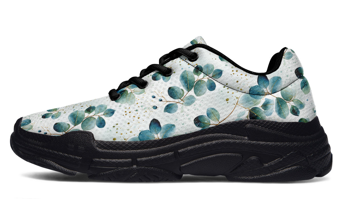 Eucalyptus Leaves Chunky Sneakers - Offbeat Sweetie