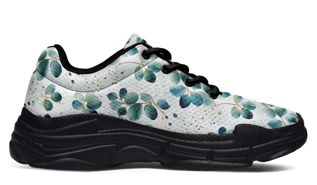 Eucalyptus Leaves Chunky Sneakers - Offbeat Sweetie