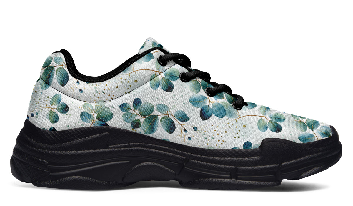 Eucalyptus Leaves Chunky Sneakers - Offbeat Sweetie