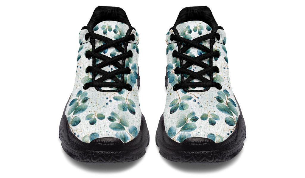 Eucalyptus Leaves Chunky Sneakers - Offbeat Sweetie