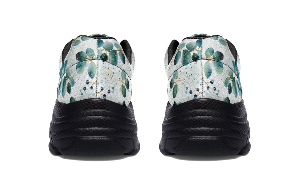 Eucalyptus Leaves Chunky Sneakers - Offbeat Sweetie