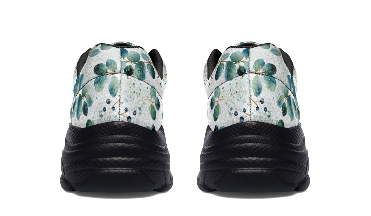 Eucalyptus Leaves Chunky Sneakers - Offbeat Sweetie