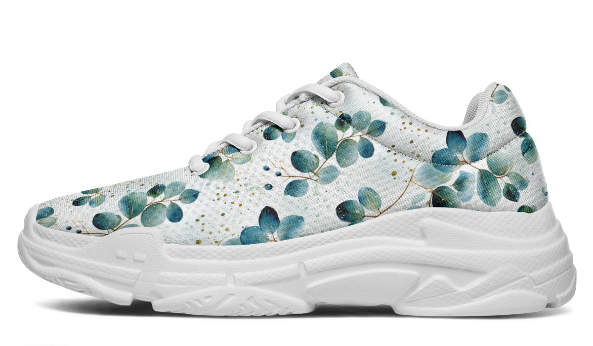 Eucalyptus Leaves Chunky Sneakers - Offbeat Sweetie