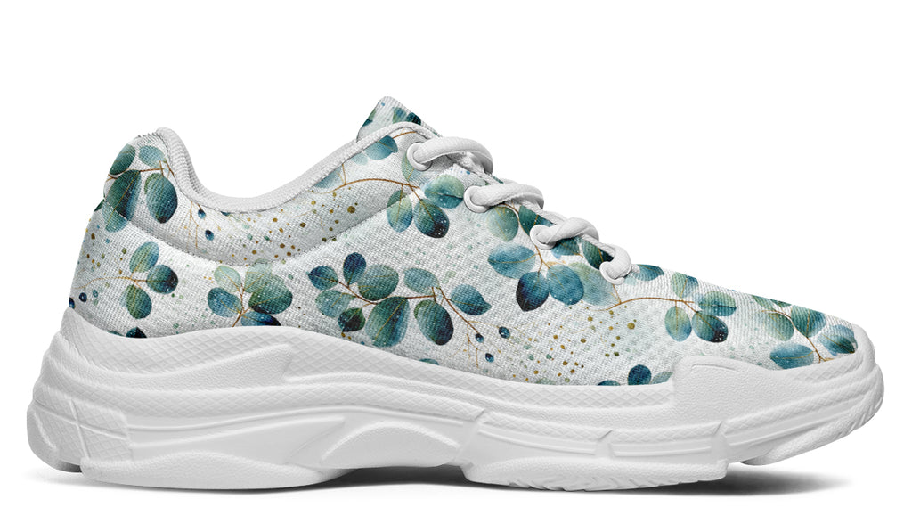Eucalyptus Leaves Chunky Sneakers - Offbeat Sweetie